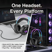 Laser RGB Infinity Wired Gaming Headphones V1031-PC-WHIFBK-488