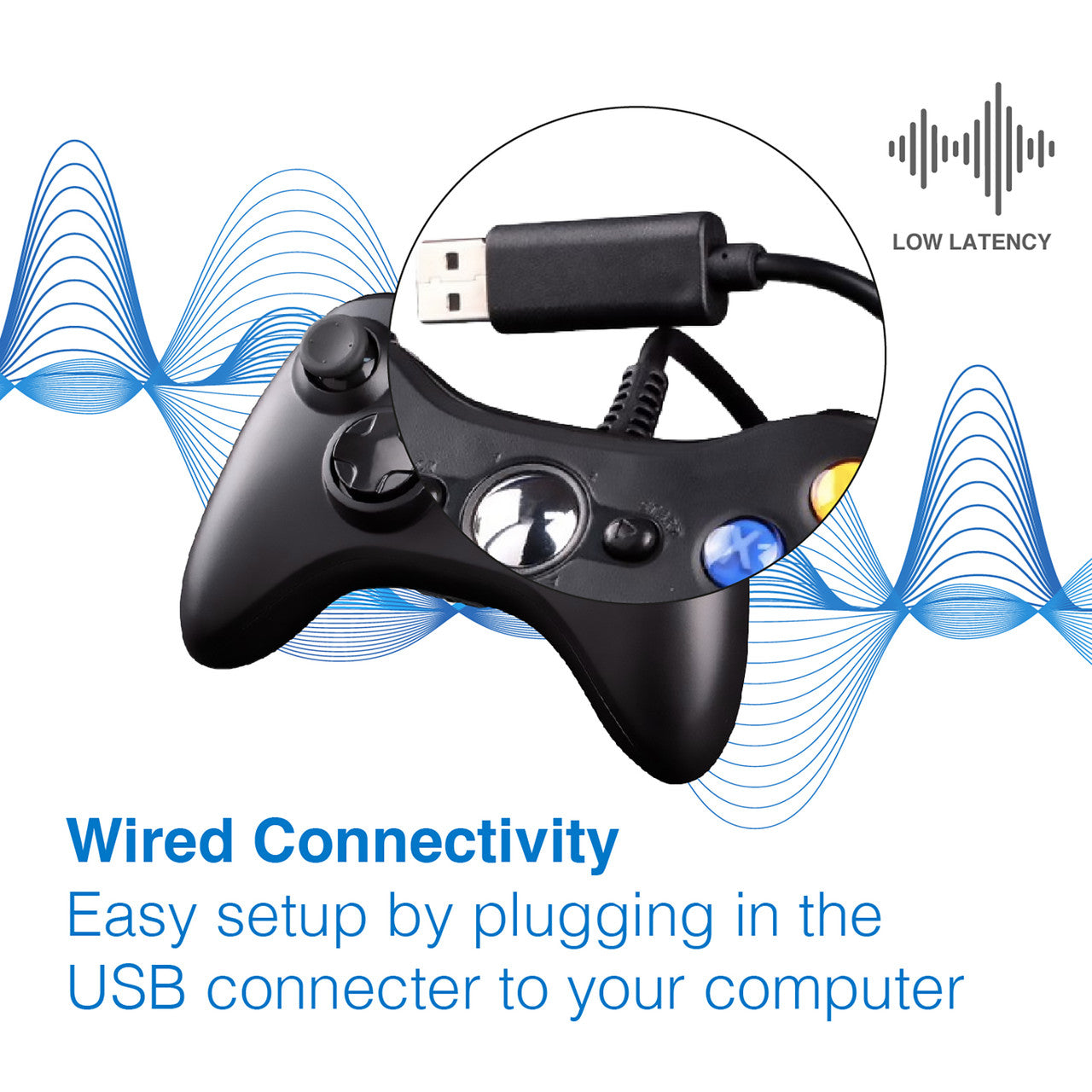 Laser Gaming Wired PC Controller - Black V1031-PCO-AGAMEC-BK