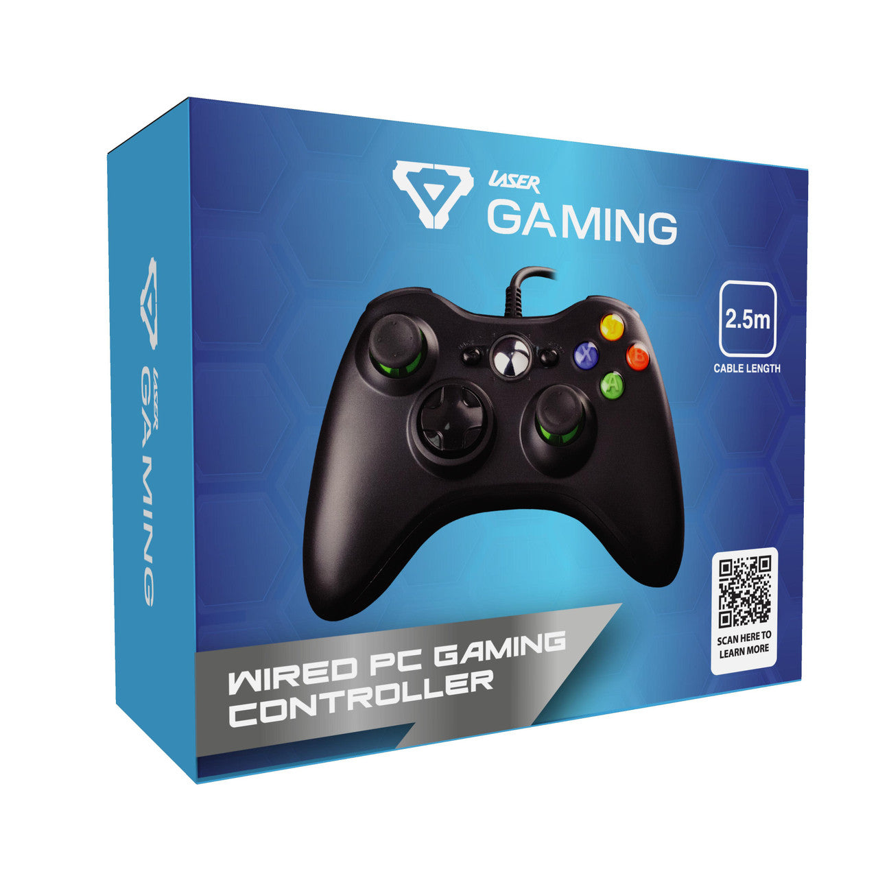 Laser Gaming Wired PC Controller - Black V1031-PCO-AGAMEC-BK