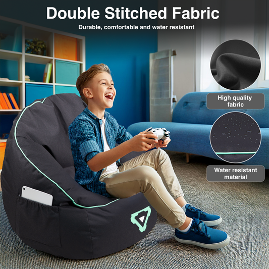 Laser Gaming Bean Bag with Pocket & Headphone Strap V1031-PCO-TUBEB-555