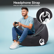 Laser Gaming Bean Bag with Pocket & Headphone Strap V1031-PCO-TUBEB-555
