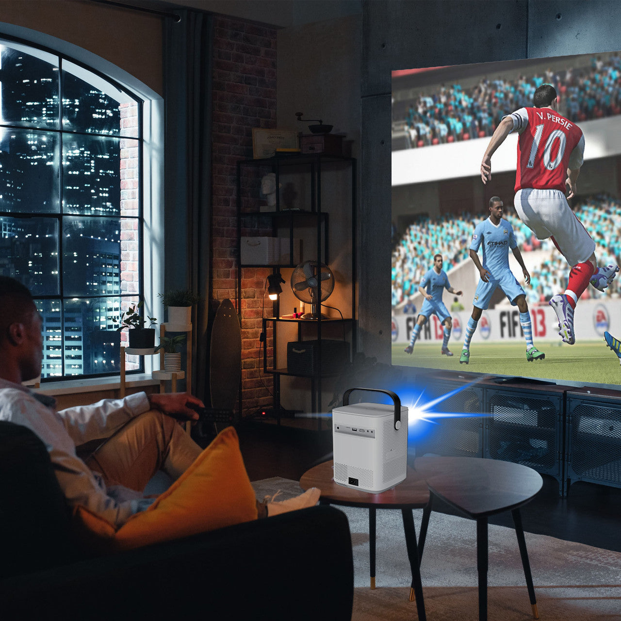 Laser Cube Android Projector with 120in Screen V1031-PJ-CUFHWH-454
