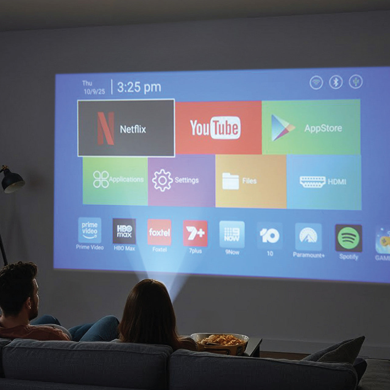 Laser Smart Projector with Games White V1031-PJ-GH50WH-202