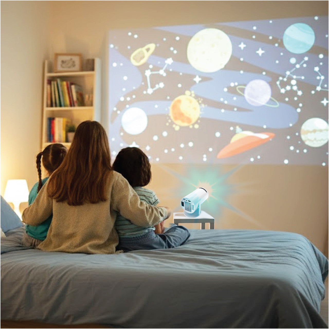 Laser Smart Projector with Games White V1031-PJ-GH50WH-202