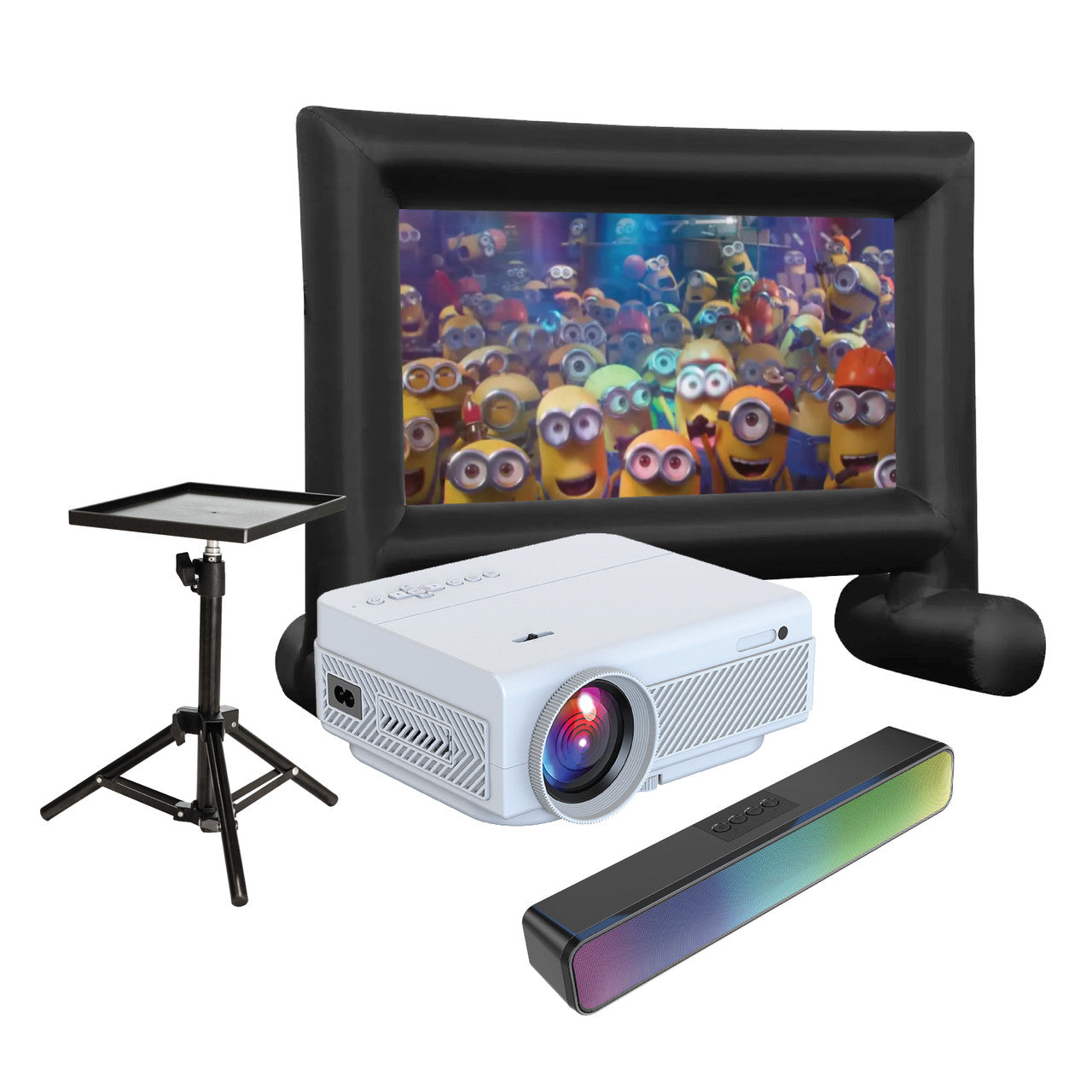 Laser 1080P Outdoor Cinema Bundle 144 Inch V1031-PJ-OBF144-670