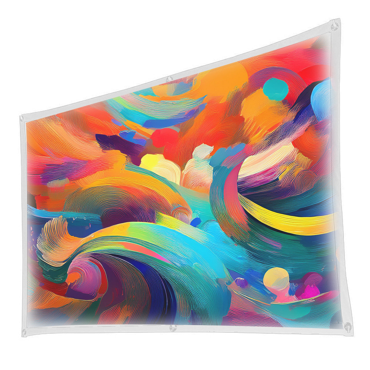 100 Inch White Projector Screen with Setup Kit V1031-PJ-SCN100-884