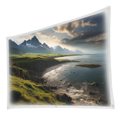 100 Inch White Projector Screen with Setup Kit V1031-PJ-SCN100-884