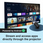 Laser 1080p Android Multi-Angle LED Projector Black V1031-PJ-TUFHA3-065