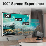 Laser 1080p Android Multi-Angle LED Projector Black V1031-PJ-TUFHA3-065