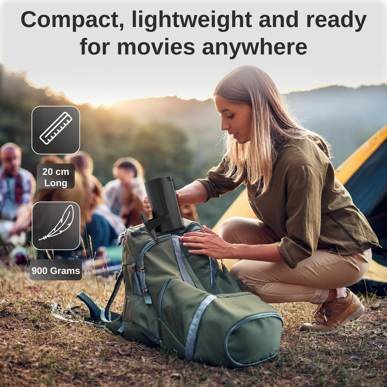 Laser Multi Angle Android LED Projector Black V1031-PJ-TUHDAB-877