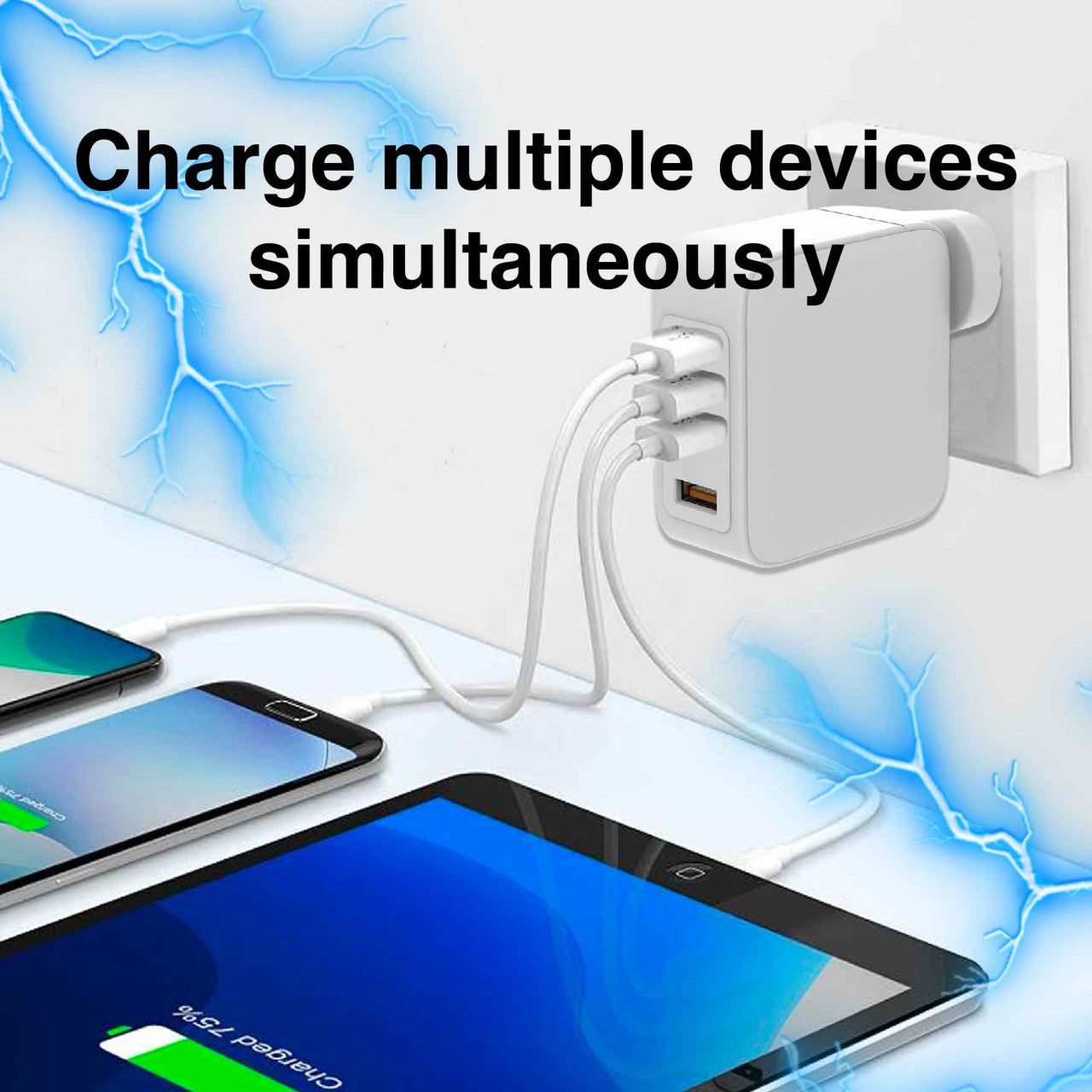 Laser 100W GaN USB-C and USB-A Wall Charger V1031-PW-100WWC-446