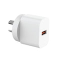Laser USB-A 18W QC3 Wall Charger White V1031-PW-18WCA-713