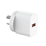 Laser USB-A 18W QC3 Wall Charger White V1031-PW-18WCA-713
