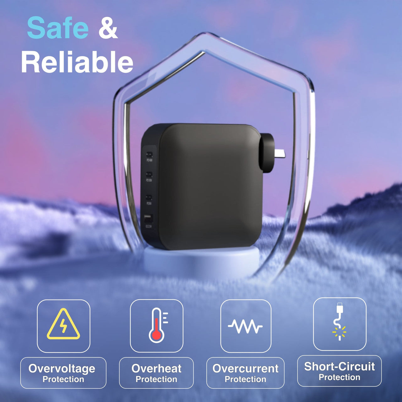 Laser PD3.0 200W GaN Wall Charger Black V1031-PW-200WWC-945