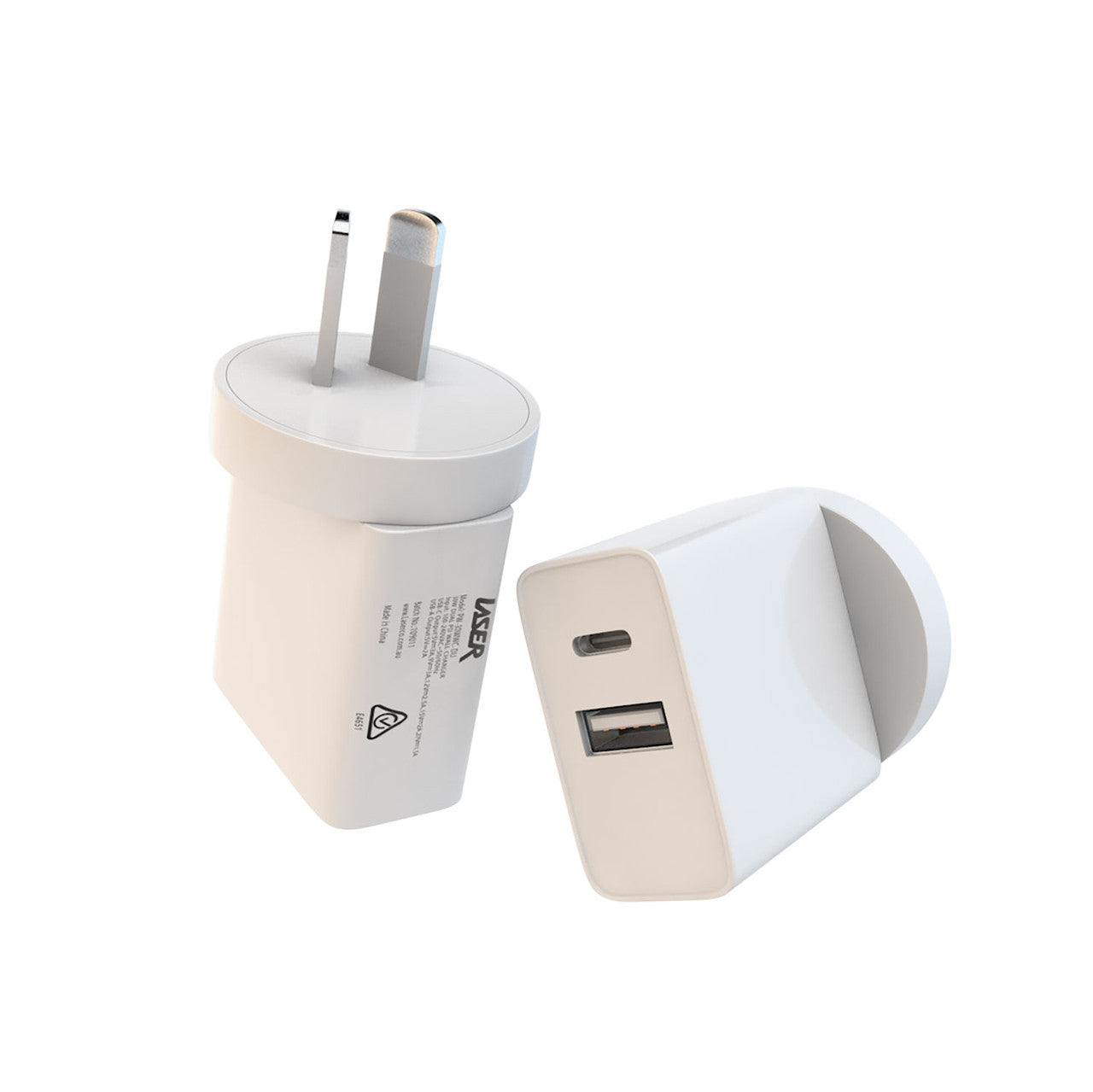 Laser ChargeCore USB-C 30W Dual PD Wall charger V1031-PW-30WWC-DU
