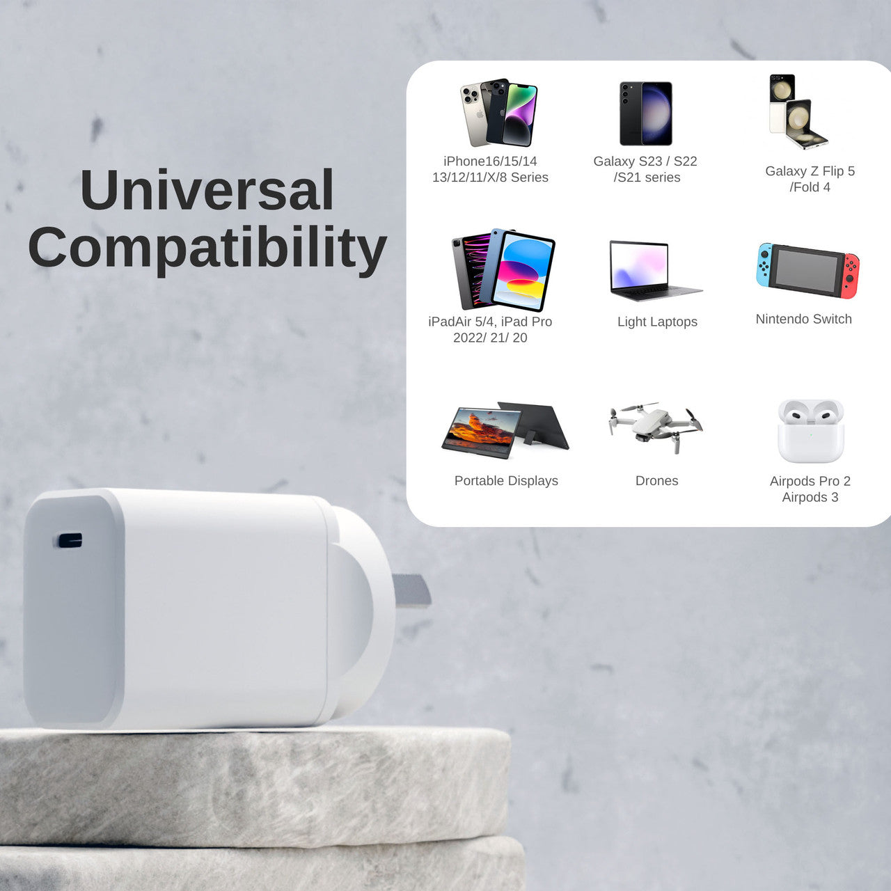 Laser ChargeCore 45W PD GaN USB-C Wall Charger V1031-PW-45WWC-136