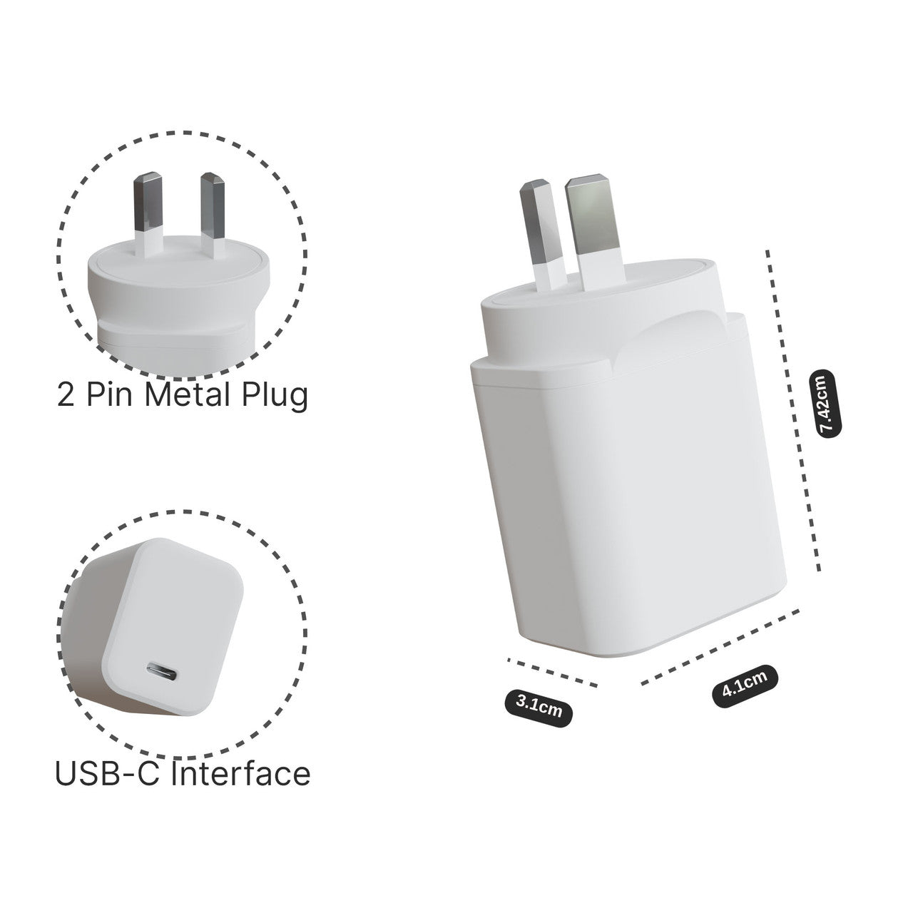 Laser ChargeCore 45W PD GaN USB-C Wall Charger V1031-PW-45WWC-136