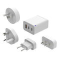 Laser 65W GaN Travel Charger with 4 Adaptors V1031-PW-65U1WH-785