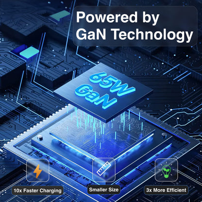 Laser 65W GaN Travel Charger with 4 Adaptors V1031-PW-65U1WH-785