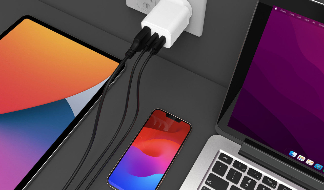 Laser 65W GaN Travel Charger with 4 Adaptors V1031-PW-65U1WH-785