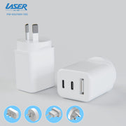 Laser 65W GaN Travel Charger with 4 Adaptors V1031-PW-65U1WH-785