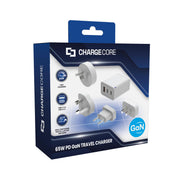 Laser 65W GaN Travel Charger with 4 Adaptors V1031-PW-65U1WH-785