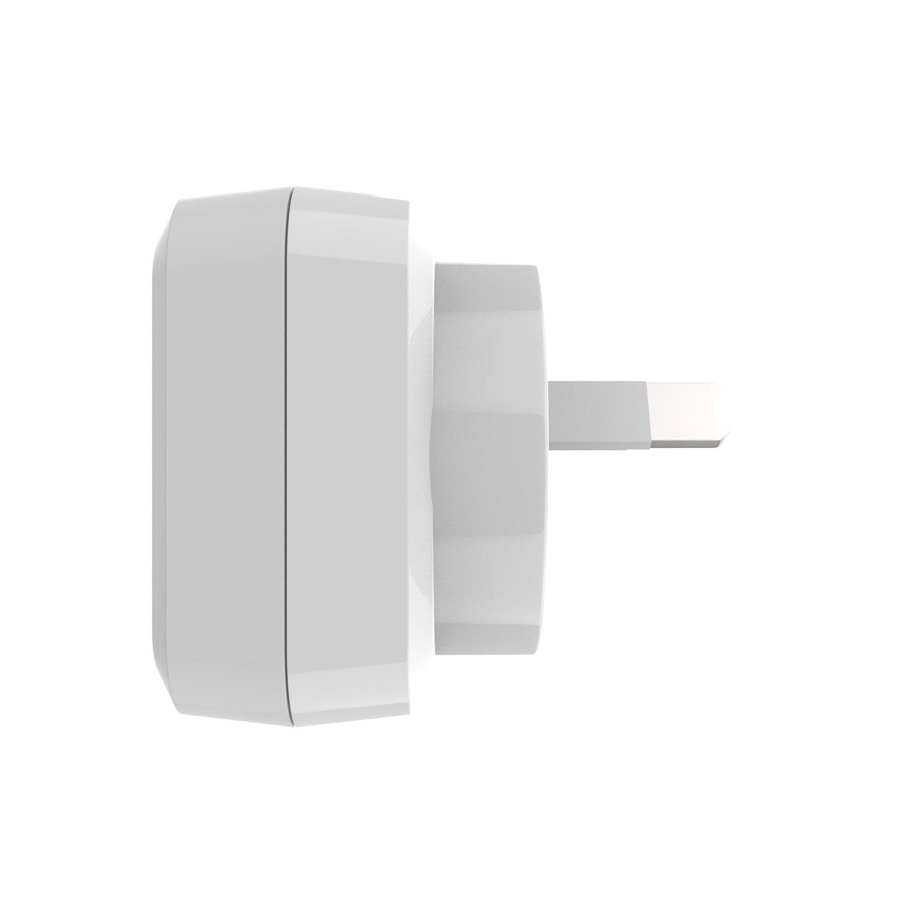 Laser Dual USB AC Charger 2.4A with 3-in-1 Cable White V1031-PW-UB483C-WHT