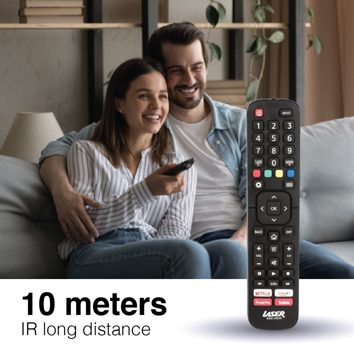 Laser Remote Control for Hisense TV Black V1031-RRE-HS30