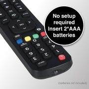 Laser Remote Control for Hisense TV Black V1031-RRE-HS30