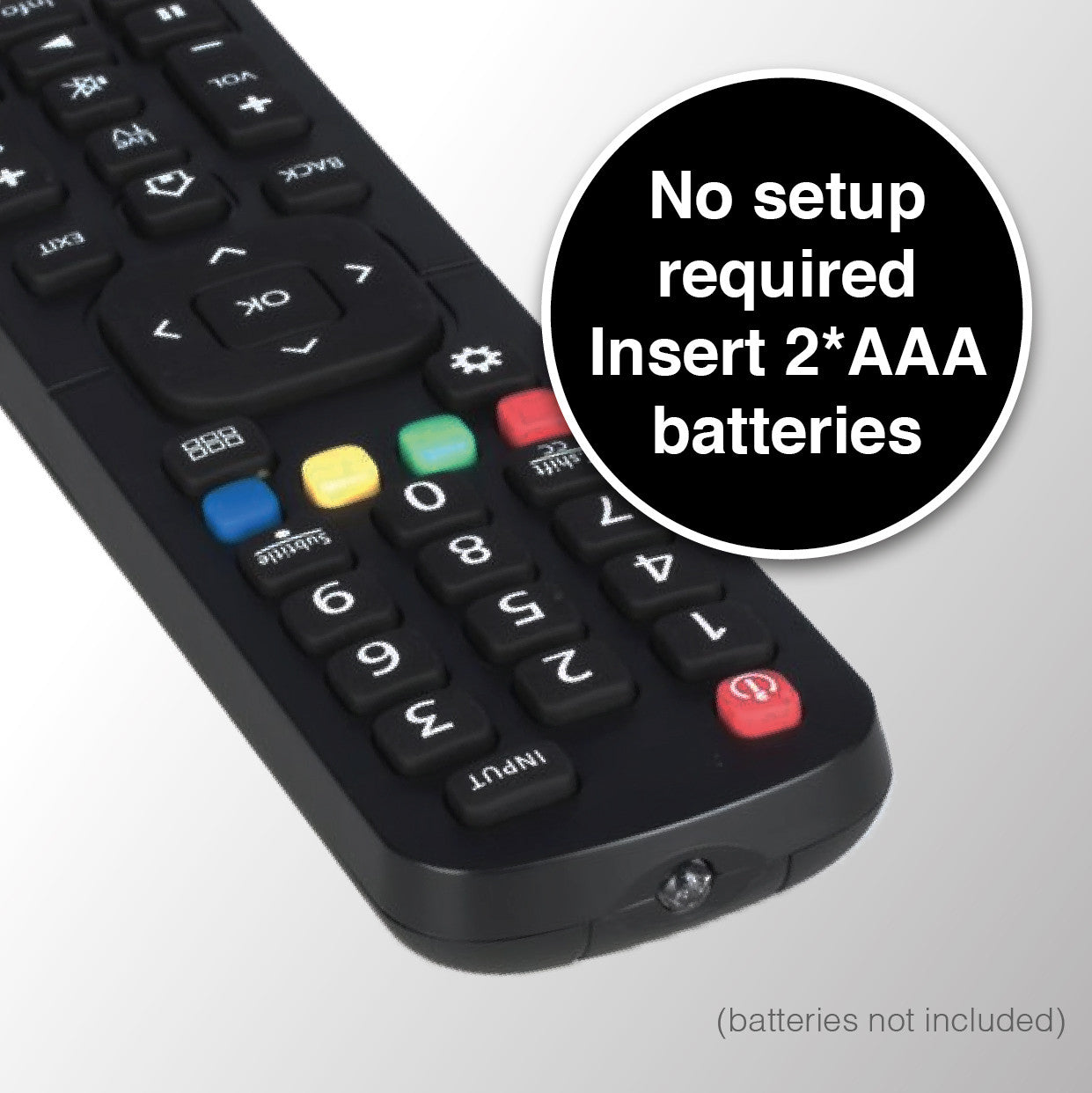 Laser Remote Control for Hisense TV Black V1031-RRE-HS30