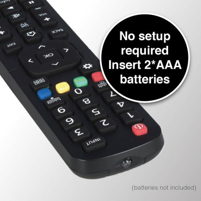 Laser Remote Control for Hisense TV Black V1031-RRE-HS30