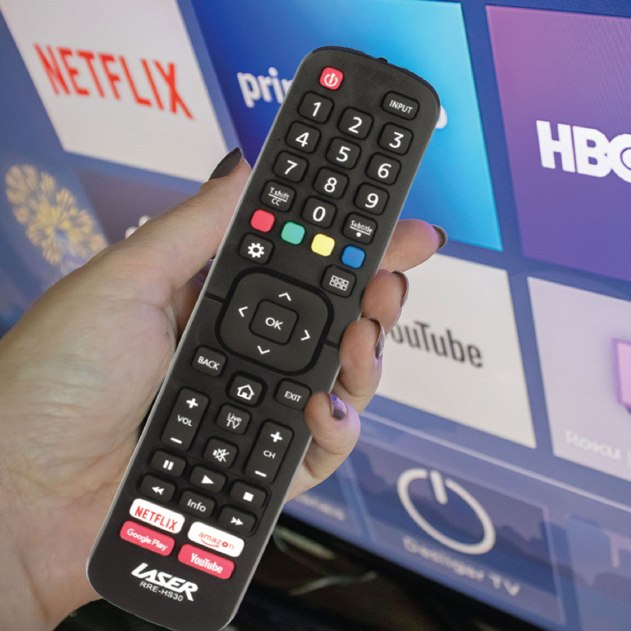 Laser Remote Control for Hisense TV Black V1031-RRE-HS30