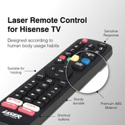 Laser Remote Control for Hisense TV Black V1031-RRE-HS30