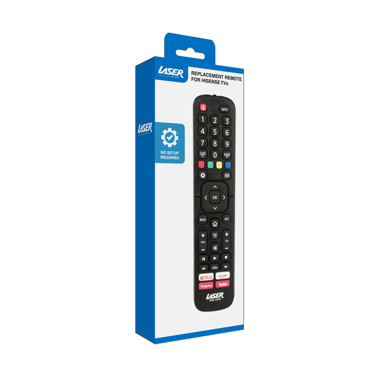 Laser Remote Control for Hisense TV Black V1031-RRE-HS30