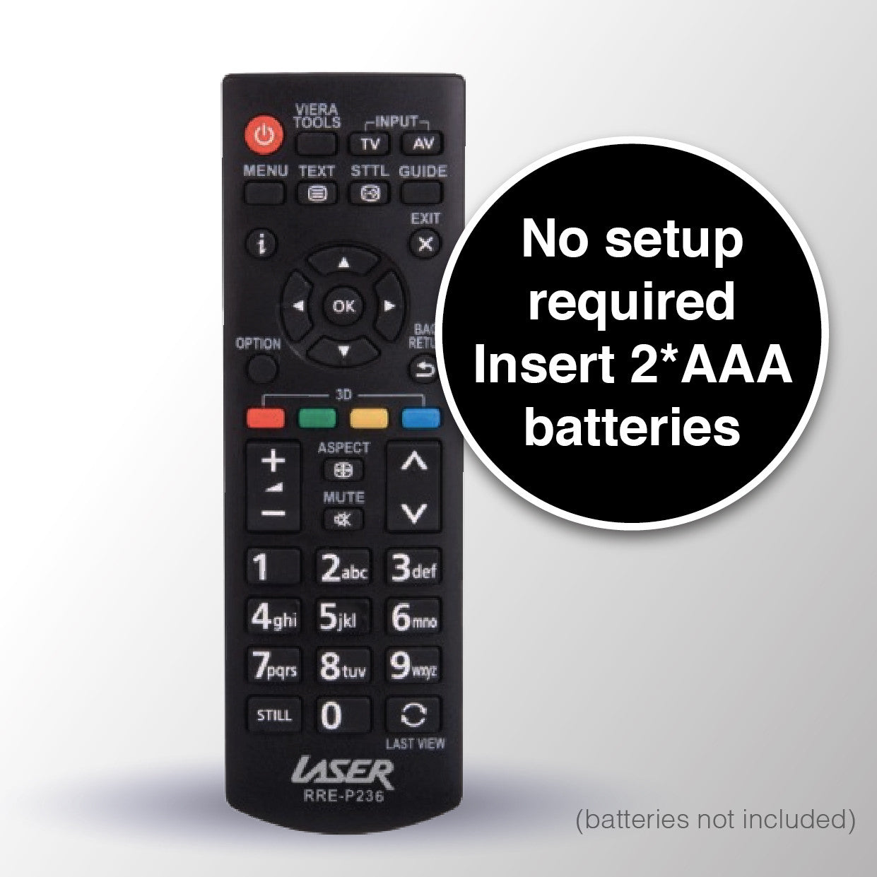 Laser Remote Control for Panasonic TV V1031-RRE-P236
