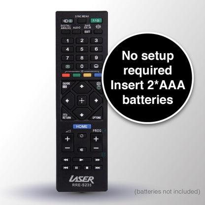 Laser Remote Control for Sony TV V1031-RRE-S235
