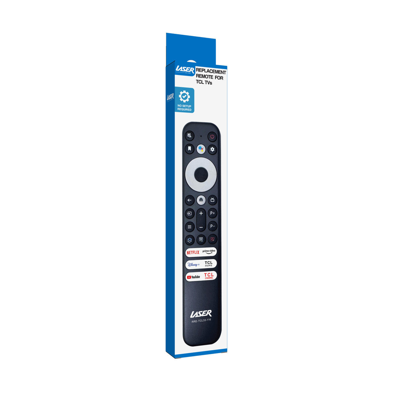 Laser Remote Control for TCL TVs - Black V1031-RRE-TCL33-116