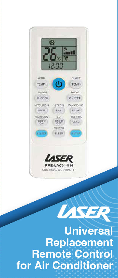Laser Universal Air Conditioner Remote Control V1031-RRE-UAC01-814