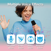 Laser Mini Karaoke Speaker with 2 Wireless Mics - Blue V1031-SP-KA10BL-549