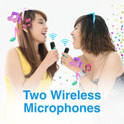 Laser LED Karaoke with 2 Mics Aquatic Awe V1031-SP-KAULPA-393