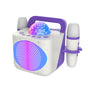 Laser Kids Disco Karaoke with Two Mics White V1031-SP-KKALWH-386