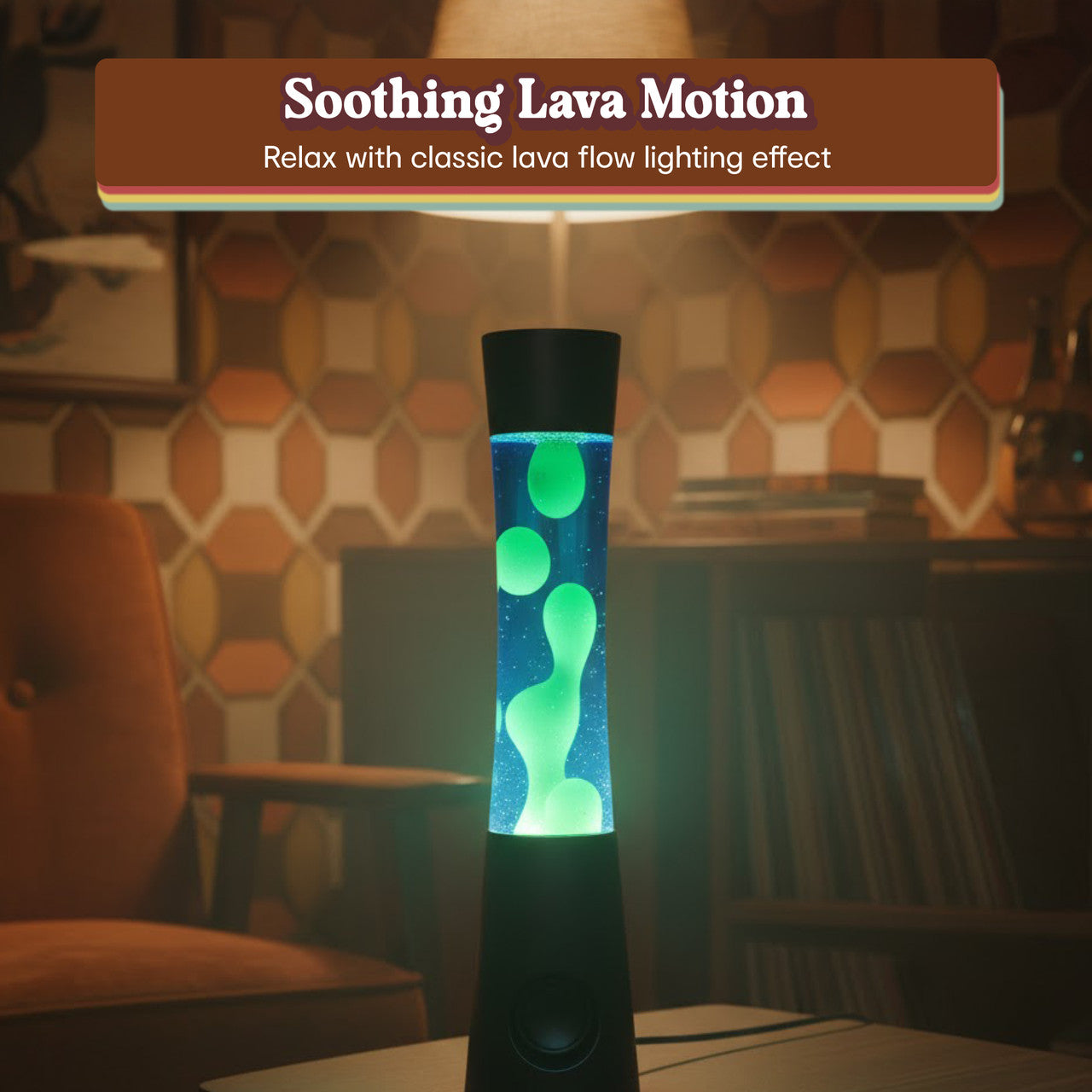 Laser Retro Lava Lamp with Bluetooth Speaker V1031-SP-LAVABK-762