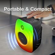 Laser RGB Mini Party Speaker Black V1031-SP-RG19BK-218