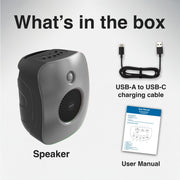 Laser RGB Mini Party Speaker Black V1031-SP-RG19BK-218