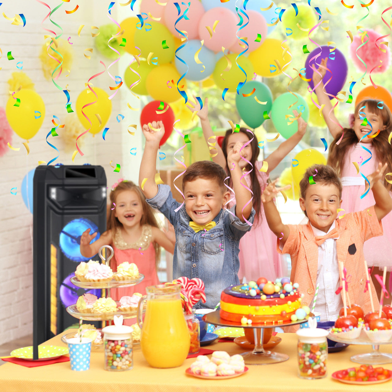 Laser RGB Tower Speaker with 40W Sound V1031-SP-RG81BK-300
