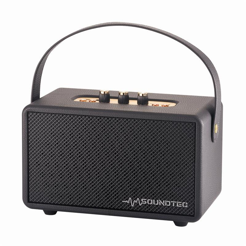 SoundTec Retro Bluetooth Boombox Black V1031-SP-ST15BK-317