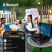 Bluetooth Suitcase Turntable with Speaker V1031-SP-TT25BK-192