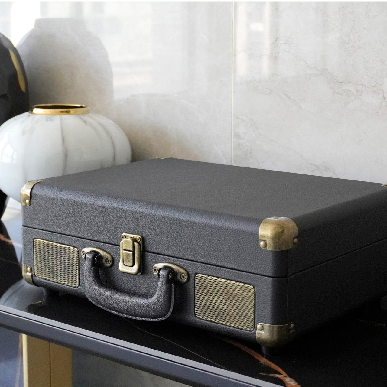 Bluetooth Suitcase Turntable with Speaker V1031-SP-TT25BK-192