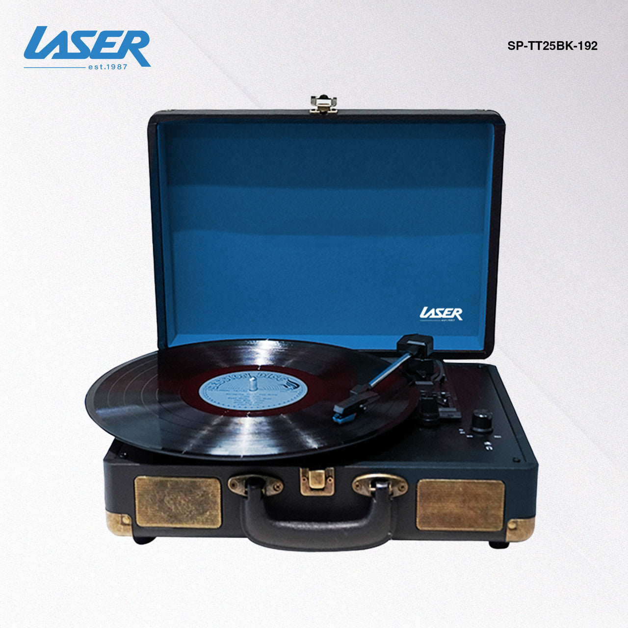 Bluetooth Suitcase Turntable with Speaker V1031-SP-TT25BK-192