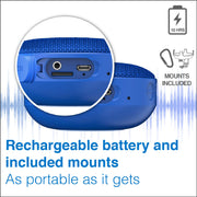 Laser Outdoor Bluetooth Speaker with Mount Blue V1031-SPK-60BL-392